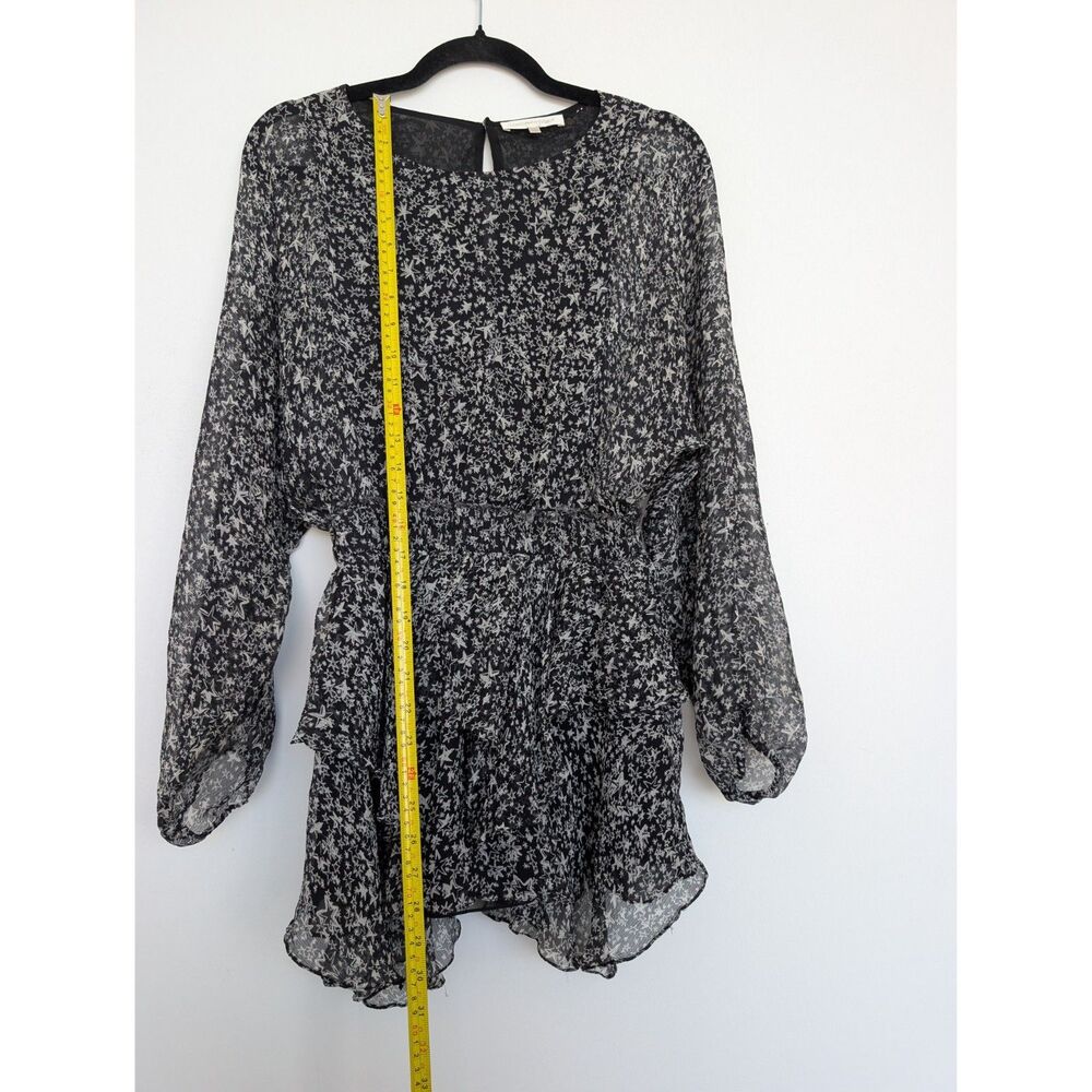 Loveshackfancy Silk Star Pattern Long Sleeve Semi… - image 7